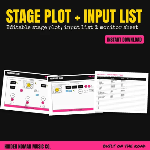 Stage Plot + Input List product preview